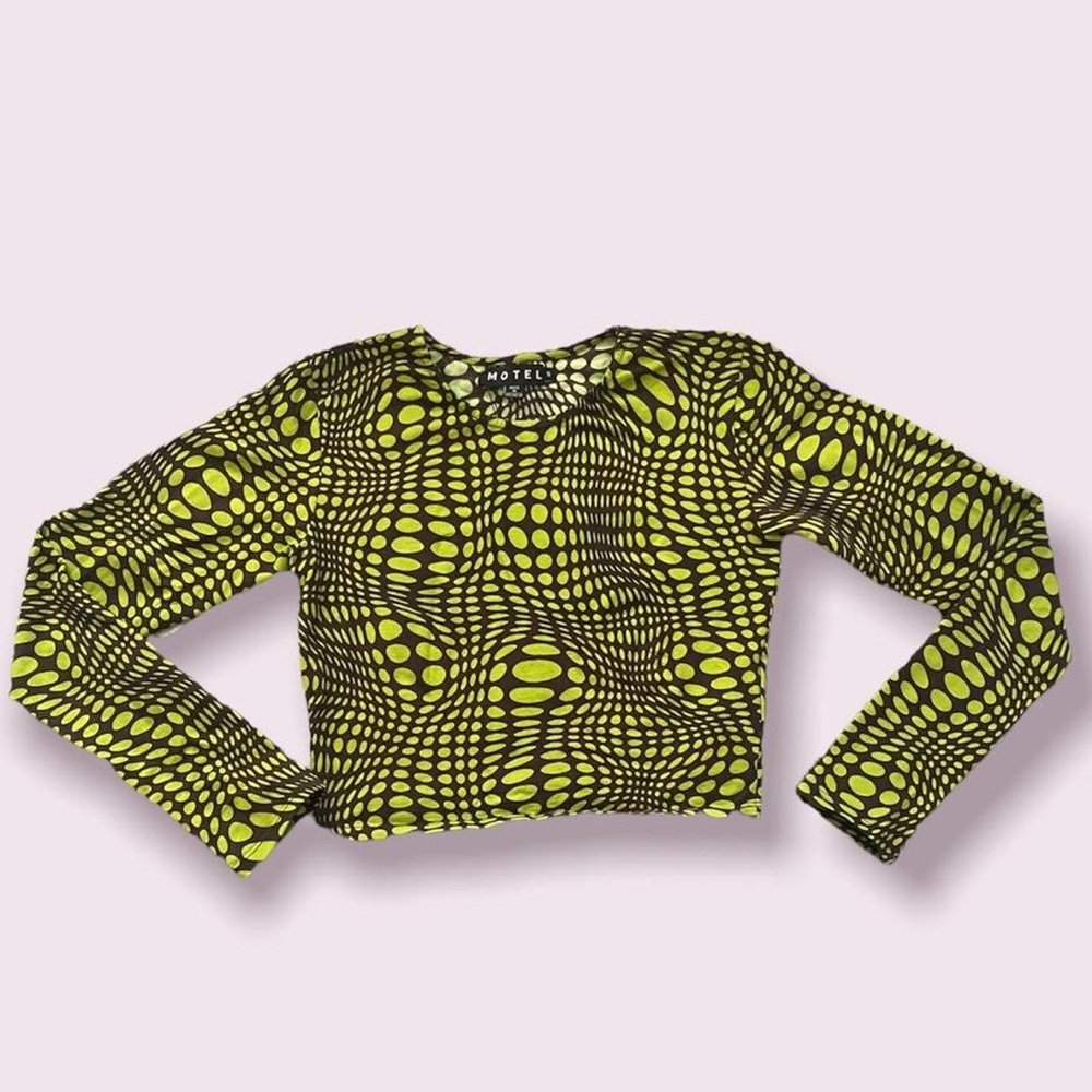 Motel Rocks Bonnie long sleeve crop top